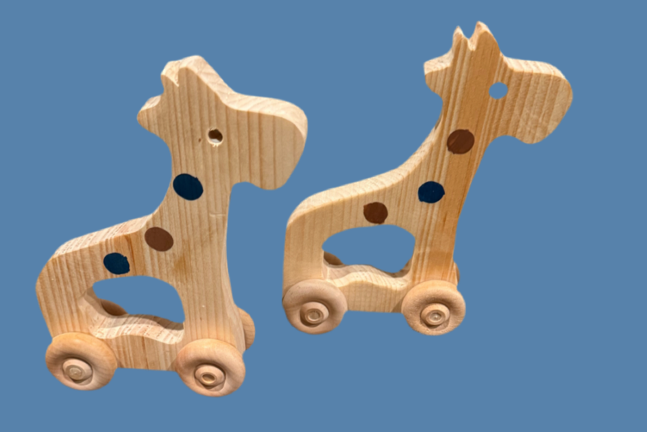 Wooden Giraffe Push Toy
