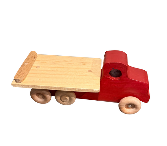 Wooden flat bed truck